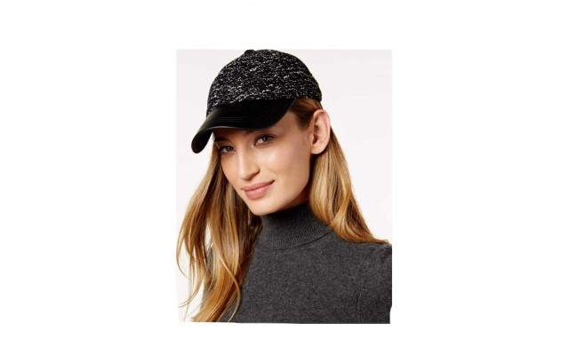  Mixed Media Baseball Cap (Black)