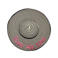 August Hat Rose All Day Floppy Hat (Black Natural, One Size)