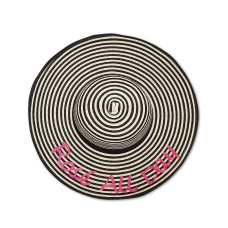 August Hat Rose All Day Floppy Hat (Black Natural, One Size)