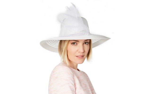  Sheer Wide-Brim Hat (Natural)