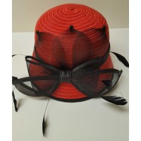 August Hat Summer Bow Gest Red 18168