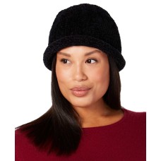 August Hat Women’s Chenille Roll-up Hat (Black)