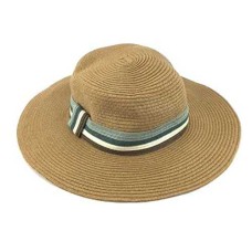 August Hat Women’s Floppy Straw Hat With Striped Band