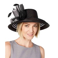 August Hat Women’s Sheer-Stripe Romantic Hats