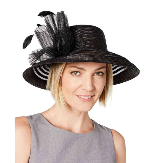  Women’s Sheer-Stripe Romantic Hats