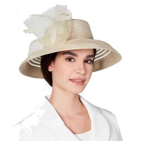August Hat Women’s Sheer-Stripe Romantic Hats