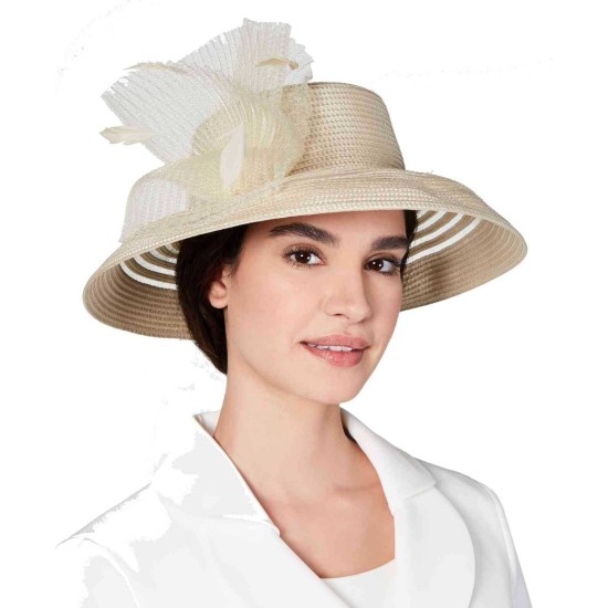  Women’s Sheer-Stripe Romantic Hats