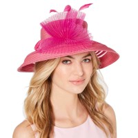 August Hat Women’s Sheer-Stripe Romantic Hats
