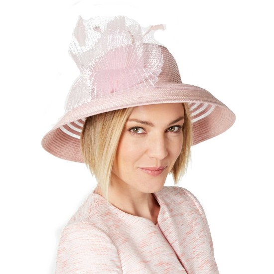  Women’s Sheer-Stripe Romantic Hats