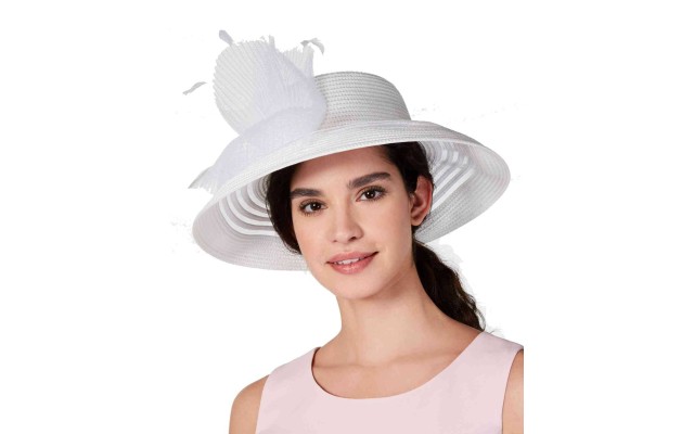  Women’s Sheer-Stripe Romantic Hats