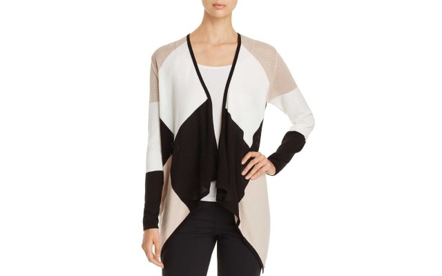  Women's Draped Color Block Cardigans
