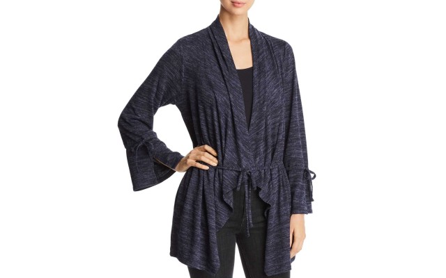  Women’s Marled Knit Drawstring Cardigan Sweaters