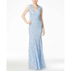 B Darlin Juniors Sleeveless Embellished Cornflower Blue Gown Size 5/6