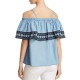  Ruffle Cold-Shoulder Pullover Blouse Shirt Tops