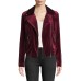  Women's Velvet Biker Jacket