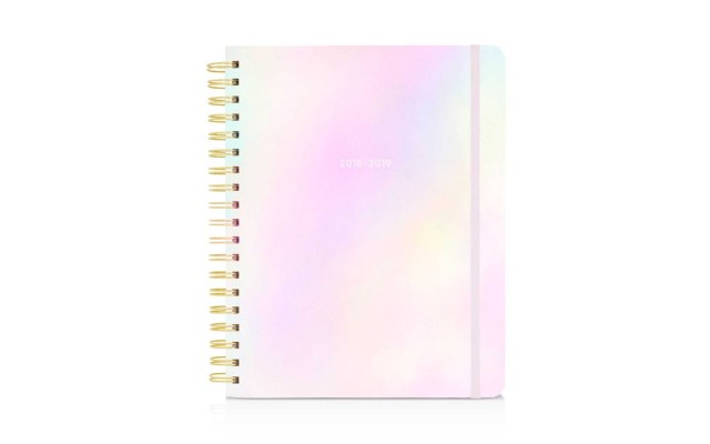  Classic 2019 12-Month Annual Hardcover Planner with Daily, Weekly, Monthly Spreads for January 2019 – Dec 2019, 8.2″ x 6.2″, Moonstone