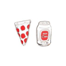 Ban.do Girls Fun Pizza & Beverage Enamel Flair Pin Set