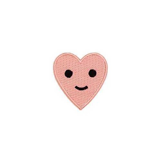  Happy Heart Iron-on Patch 2″ Wide