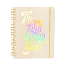 Ban.do Large 2019 12-Month Annual Hardcover Planner with Daily, Weekly, Monthly Spreads for January 2019 – Dec 2019, 10″ x 8″, This Will Be My Year