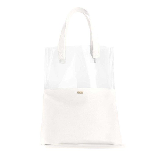 Ban.do Peekaboo Tote White Handbag, Multicolor