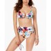  Fantastic Floral-Print Strappy Bralette Bikini Top Women’s Swimsuit (White, Medium)