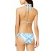  Hardware-Trim Printed Bottoms Women’s Swimsuit (Scarf Print, L)