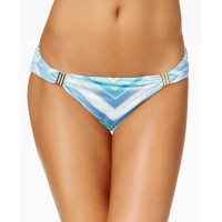 Bar III Hardware-Trim Printed Bottoms Women’s Swimsuit (Scarf Print, L)