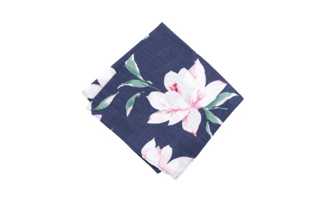   Men’s Dylan Floral Pocket Square (Navy)