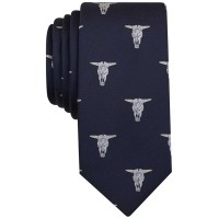 Bar III Mens Fossil Neat Necktie Classic, Navy
