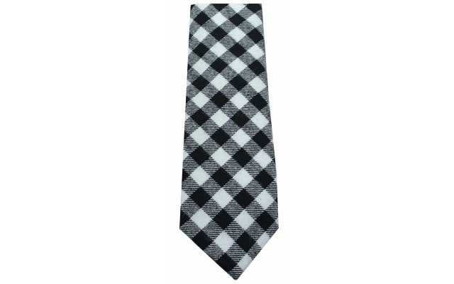  Men’s Hawkins Check Skinny Tie Black