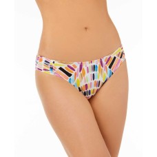 Bar III Side-Cinch Hipster Bottoms Women Swimsuit (Kalediscope Printed, XL)