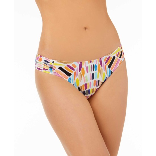  Side-Cinch Hipster Bottoms Women Swimsuit (Kalediscope Printed, XL)