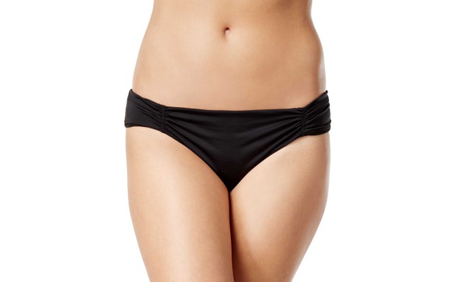  Tab-Side Cheeky Bikini Bottoms Women’s Swimsuit (Black, XL)