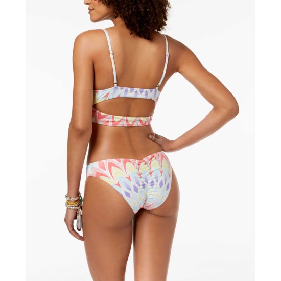  Triangle Strappy-Back Top Women Swimsuit (Starburst Printed, M)