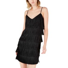 Bar III Woman’s Fringe V-Neck Slip Dresses