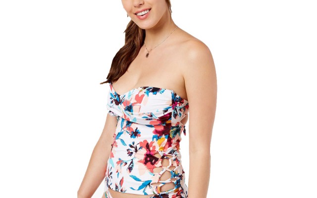  Women's Bandeau Tankini Top Swimsuit