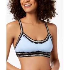 Bar III Women’s Better Be Weave It Cross-Back Bralette Bikini Top Swimsuit