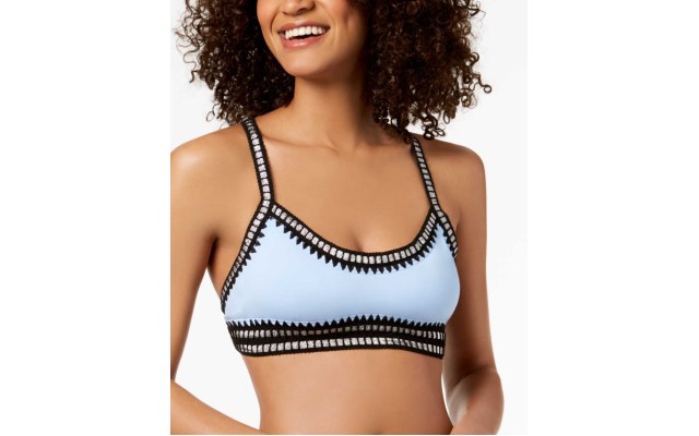  Women’s Better Be Weave It Cross-Back Bralette Bikini Top Swimsuit