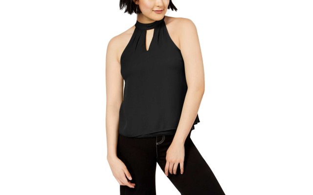  Women's Mock-Neck Keyhole Blouse Pullover Shirt Tops