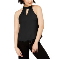 Bar III Women's Mock-Neck Keyhole Blouse Pullover Shirt Tops