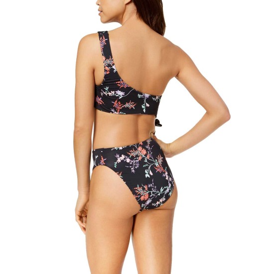  Women's Reversible One-Shoulder Cutout One-Piece Swimsuit