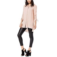 Bar III Women's Ruched High-Low Shirts, Ballet, X-Small