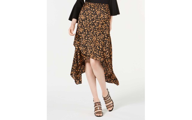  Women's Ruffled Asymmetrical Maxi Skirts