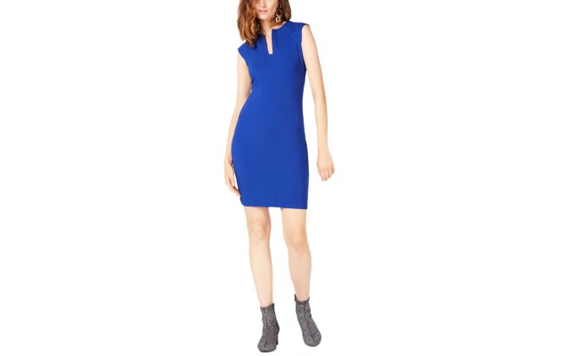  Women’s Split-Neck Bodycon Dress