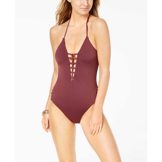 Bar lll Women's Strappy Plunging One-Piece Swimsuit
