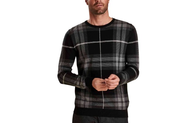  Men’s Tartan-Plaid Jacquard Sweaters