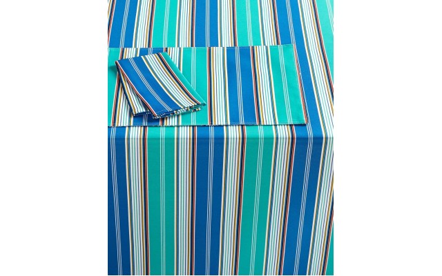  Messina Stripe Blue Collection Napkin, 19″ X 19″