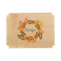 Bardwil Thankful Placemat Placemat (Beige, 13″ x 19″)