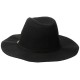 BCBGeneration Women’s Delicate Chain Flannel Panama Hat, Black, One Size