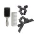  Shiny Hair, Don’t Care 4 Pcs. Hair Styling Set  – Includes Brush, Comb And Scrunchies